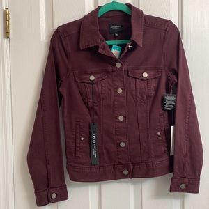 NWT Burgundy Liverpool Denim Jacket - Stitchfix Exclusive. XS
